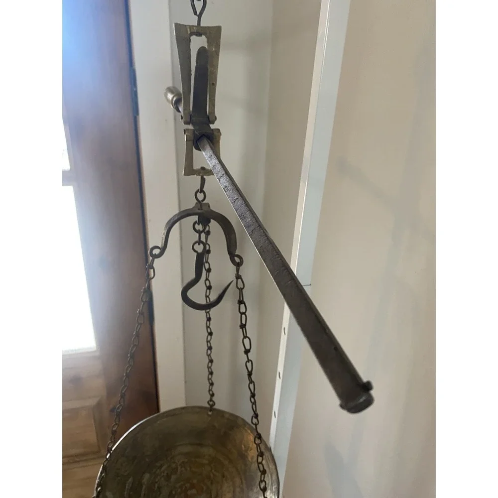 Antique Brass Hanging Balance Scale, 